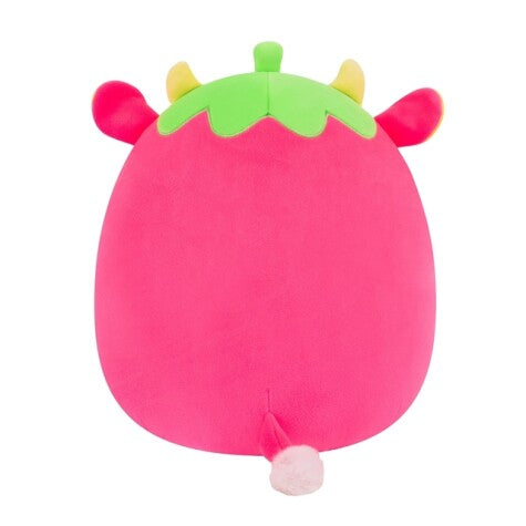 Squishmallows Cleary Cow 30 cm – jordbærku Back View - Bamsedyra AS