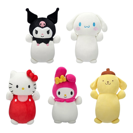 Squishmallows HugMees 25 cm Sanrio – Hello Kitty, My Melody, Kuromi, Cinnamoroll og Pompompurin Squishmallows