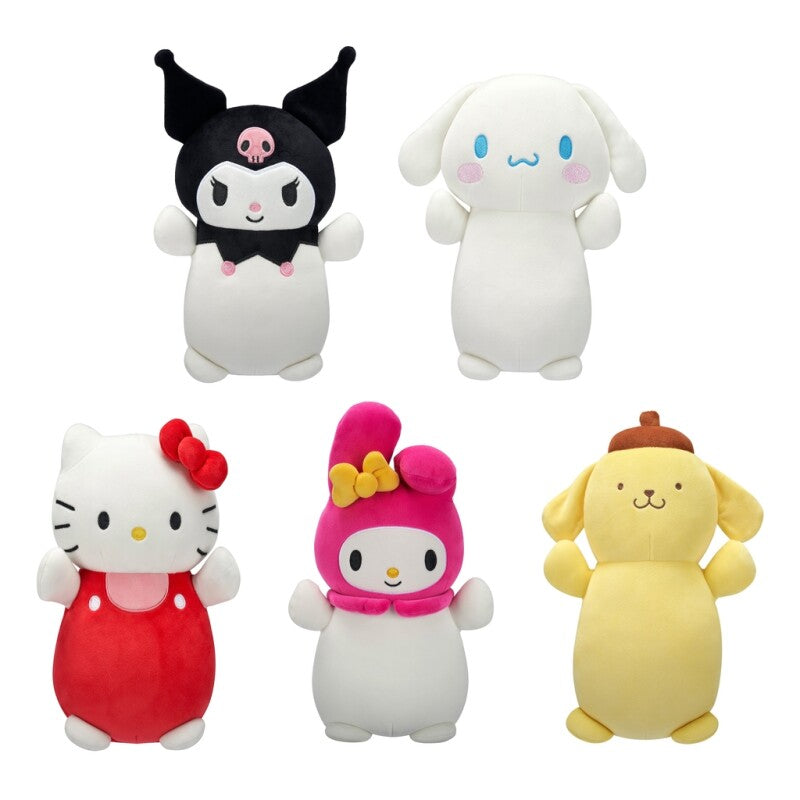 Squishmallows HugMees 25 cm Sanrio – Hello Kitty, My Melody, Kuromi, Cinnamoroll og Pompompurin Squishmallows