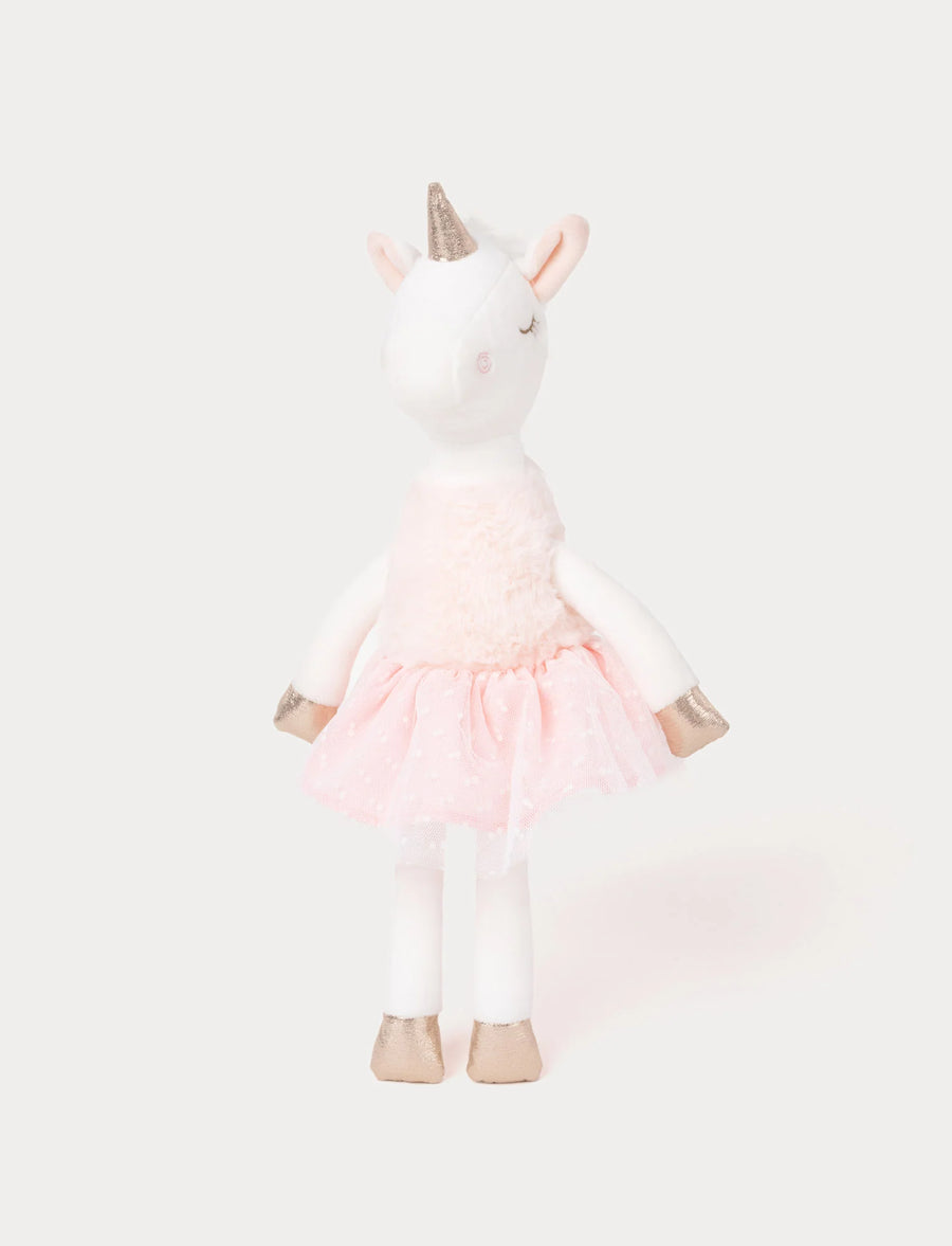 Teddykompaniet Ballerina Unicorn Ella Kosedyr – sidevisning med rosa tutu og glitrende horn