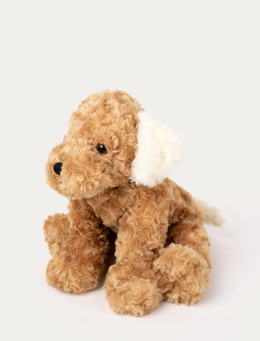 Teddykompaniet Vovve Hund Kosedyr Brun – sidevisning med brun pels og myk form