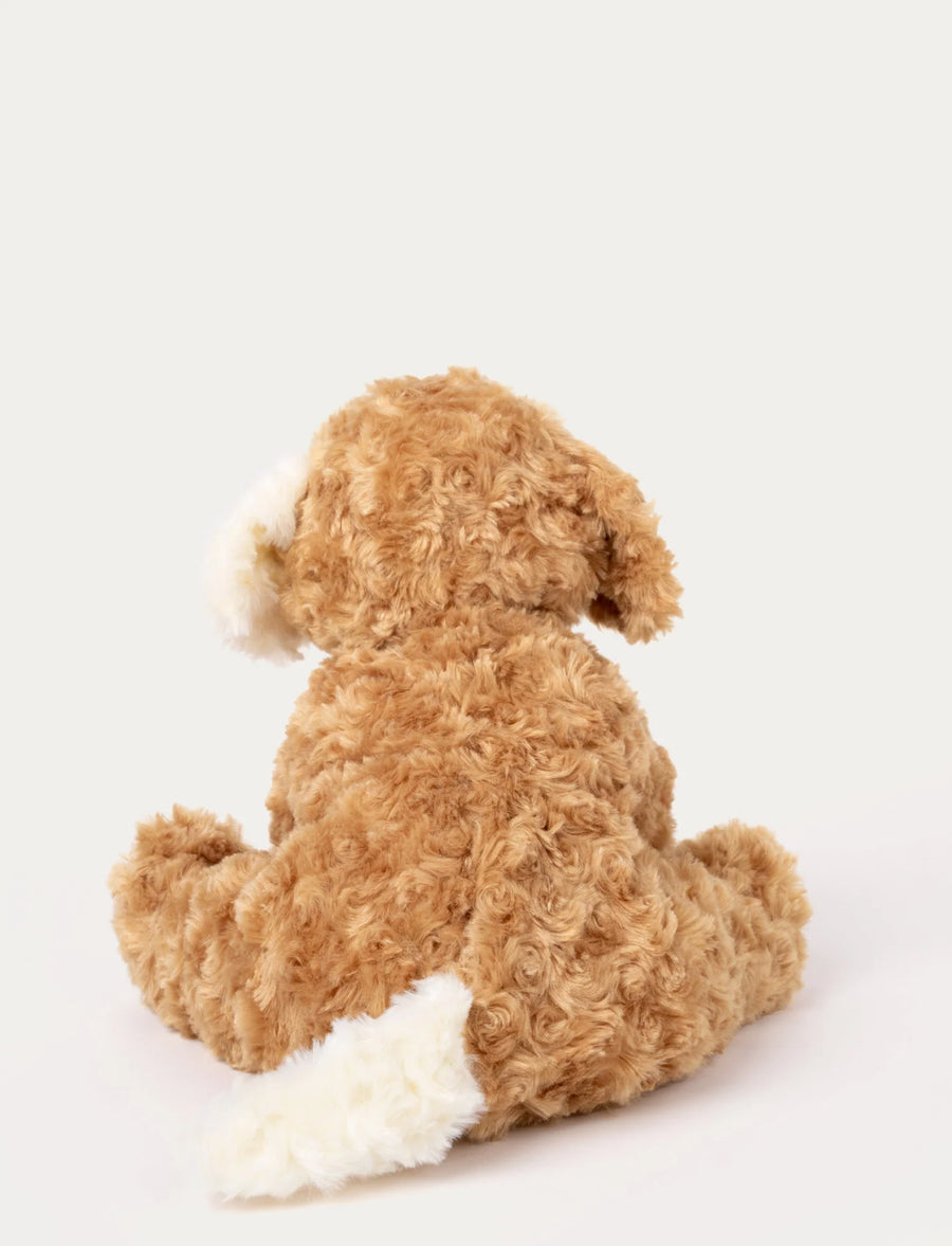 Teddykompaniet Vovve Hund Kosedyr Brun – nærbilde av ansikt med vennlige øyne