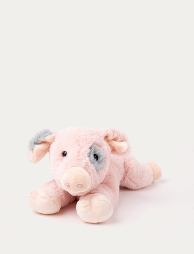 Liggende rosa gris kosedyr fra Teddykompaniet Teddy Farm 30 cm