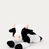Liggende svart-hvit ku kosedyr fra Teddykompaniet Teddy Farm 30 cm