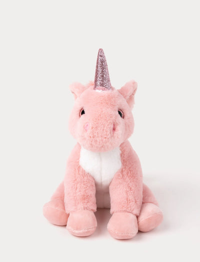 Teddykompaniet Unicorn Pink Enhjørning Kosedyr – magisk rosa enhjørning med glitrende horn og pastell manke