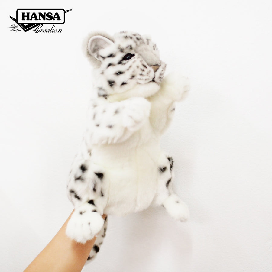 Snow Leopard Puppet 32 cm | Hansa Creation Angle - Bamsedyra AS