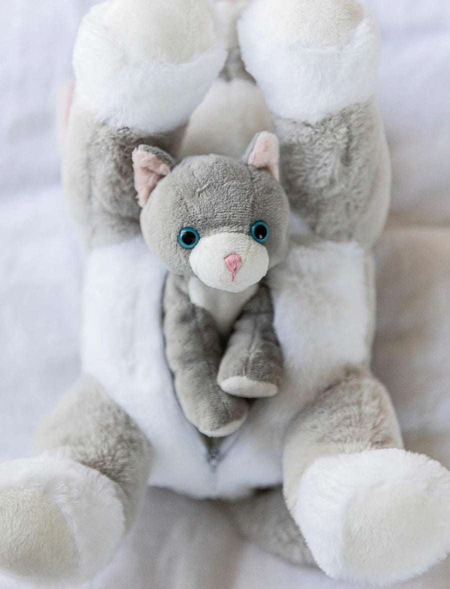 Teddykompaniet Katt Tuva Kosedyr med Kattunge – detalj av finurlige katte-detaljer og tykk pels
