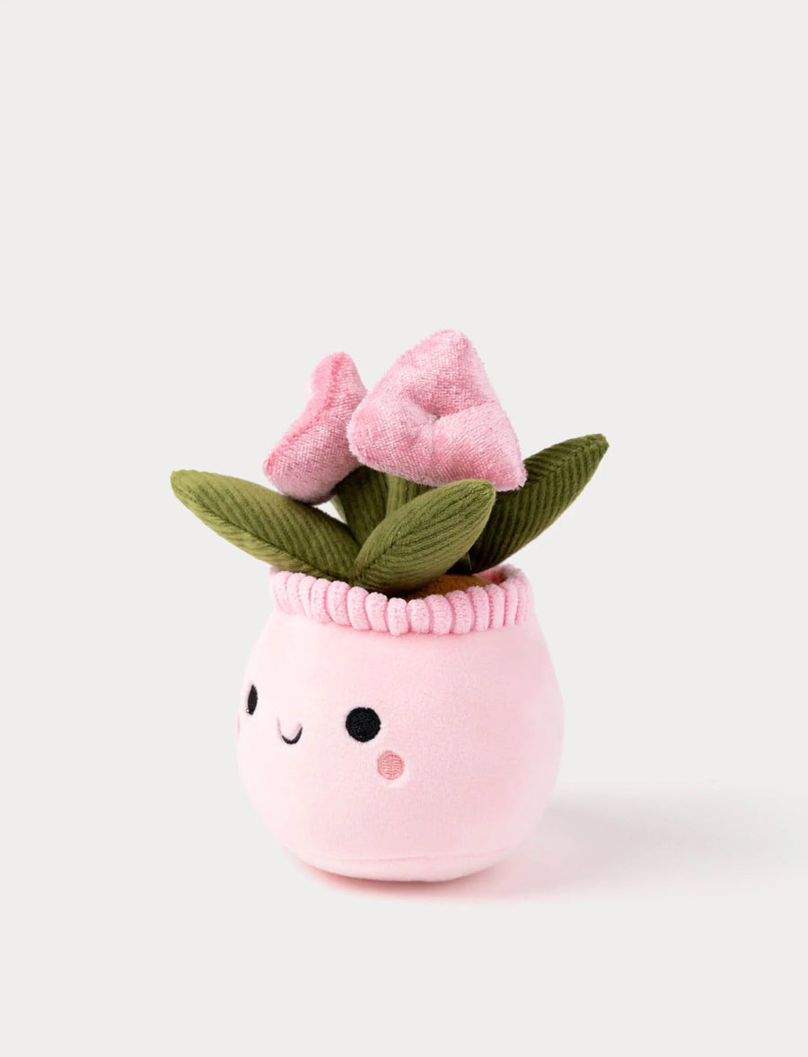 Teddykompaniet Teddy Flowers Rosa Plysjblomst – sidevisning i potten