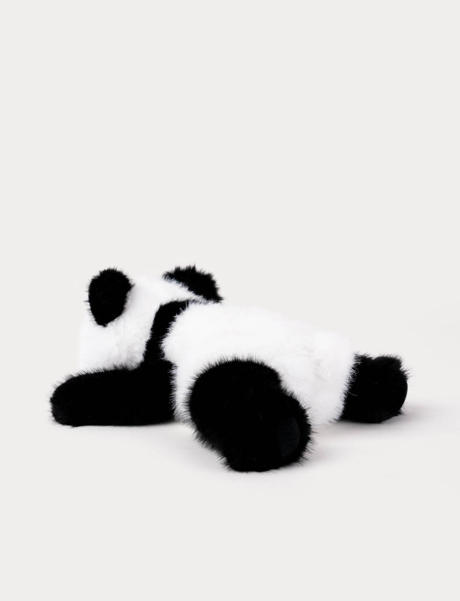 Liggende pandabamse 28 cm svart og hvit fra Teddykompaniet – bakside