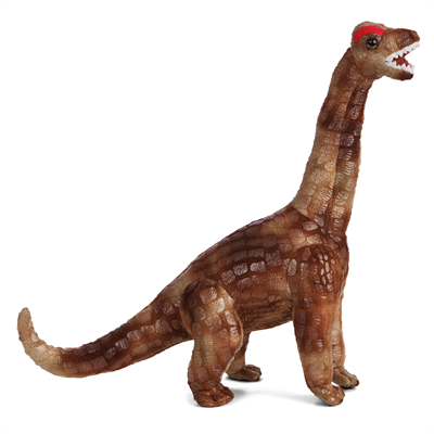 Living Nature Brachiosaurus Dinosaur Kosedyr – naturtro brachiosaurus med lang hals og realistisk brun plysj