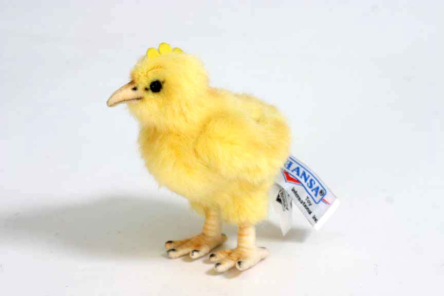 Hansa Creation Kylling Chick – naturtro gul nyklekket kylling plysj med gult nebb, 12 cm