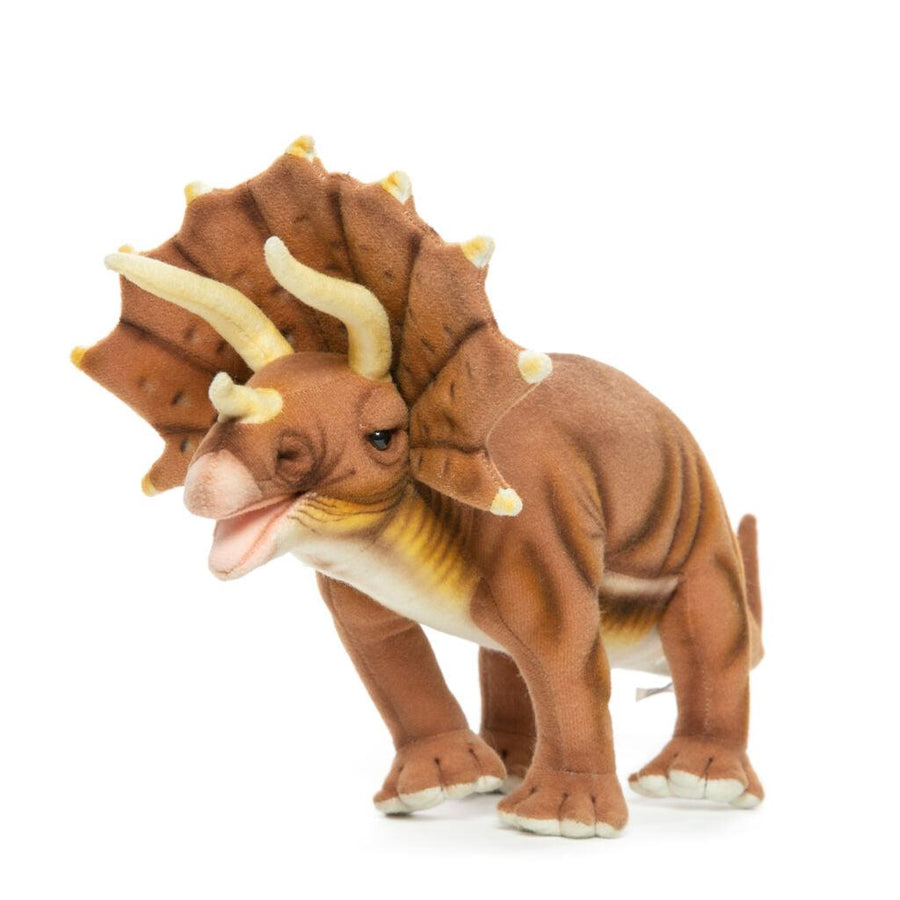 Hansa Creation Triceratops liggende – naturtro triceratops plysj i hvilestilling