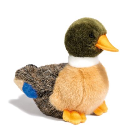 Hansa Creation Andunge Kosedyr – naturtro gul andunge plysj med oransje nebb og bein, 19 cm
