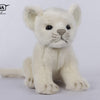 Hansa Creation Hvit Løveunge – naturtro hvit løveunge plysj med fluffy hode og store øyne, 17 cm
