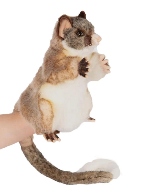 Hansa Creation Børstehale Possum Hånddukke – naturtro grå australsk possum hånddukke