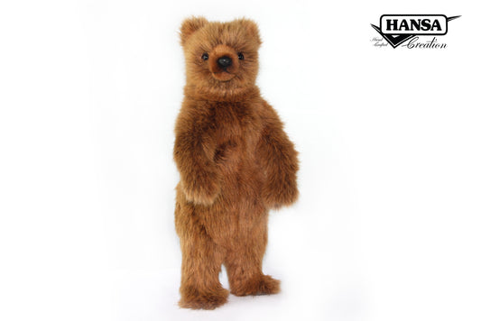 Hansa Creation Brunbjørn Stående – naturtro brun bjørn plysj i stående stilling, 40 cm