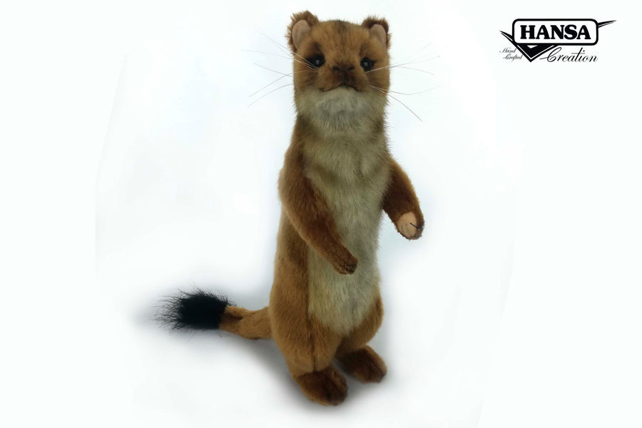 Hansa Creation | Ermine Spring | Brun/Hvit | 32 cm - Bamsedyra AS