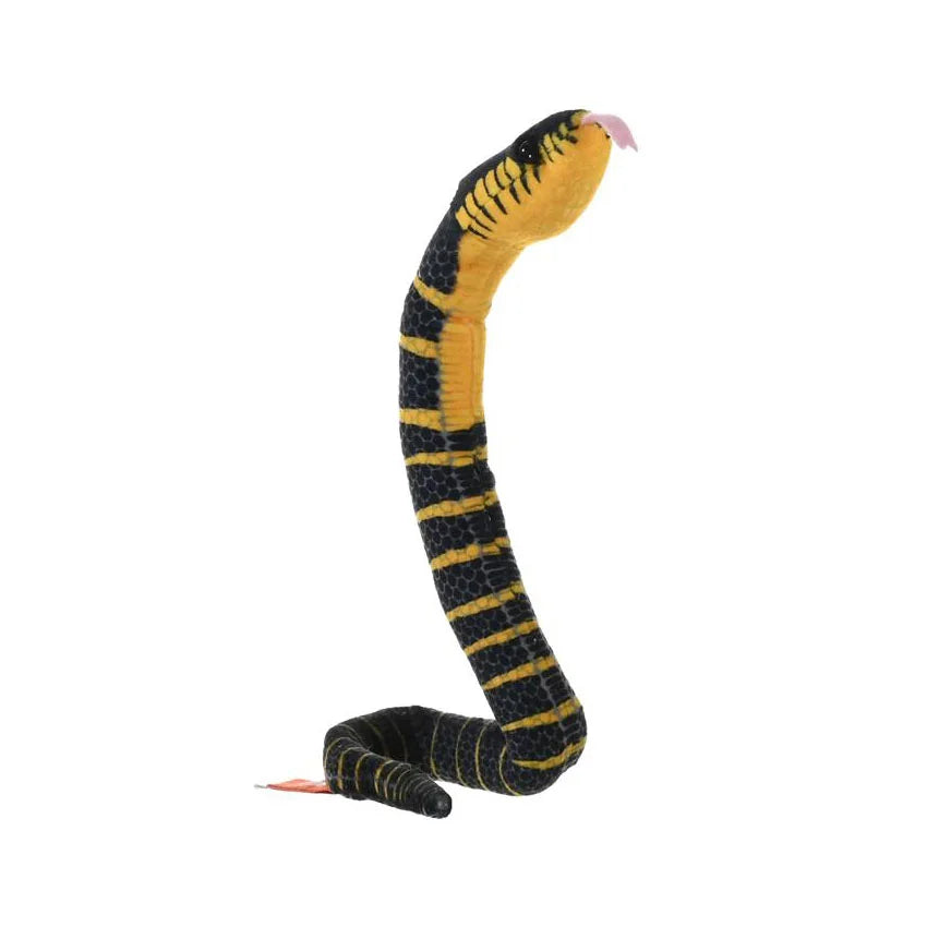 Wild Republic Coilkins Slangebamse – vinklet visning av sammenrullet plysj-slange