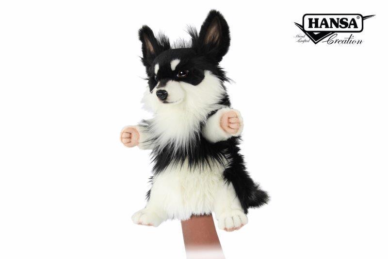 Hansa Creation Chihuahua Hånddukke – naturtro kremhvit og brun Chihuahua hånddukke