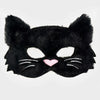 Den Gode Fen Svart Fluffy Kattemaske – svart plysj kattemaske, one size