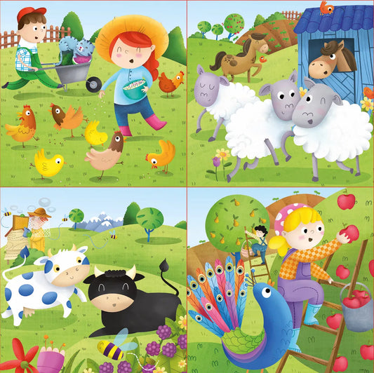 Educa Farm Animals Progressive Puzzles - Bamsedyra AS