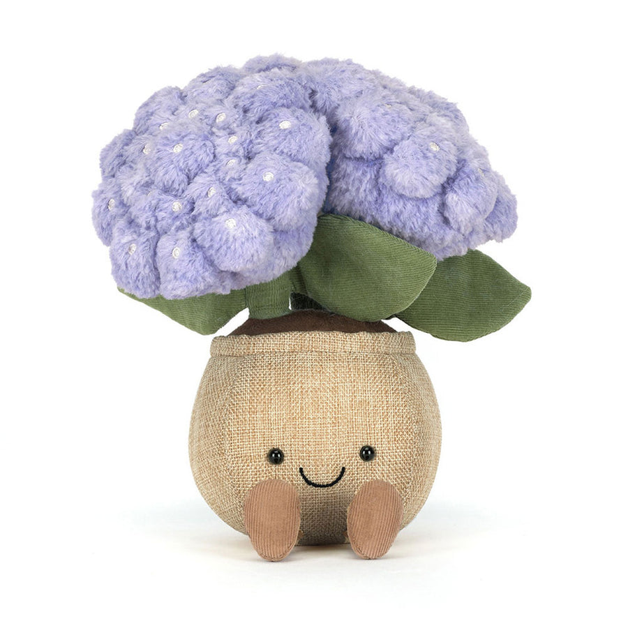 Jellycat | Amuseables Hydrangea | Lilla/Grønn | ca. 25 cm Back View - Bamsedyra AS