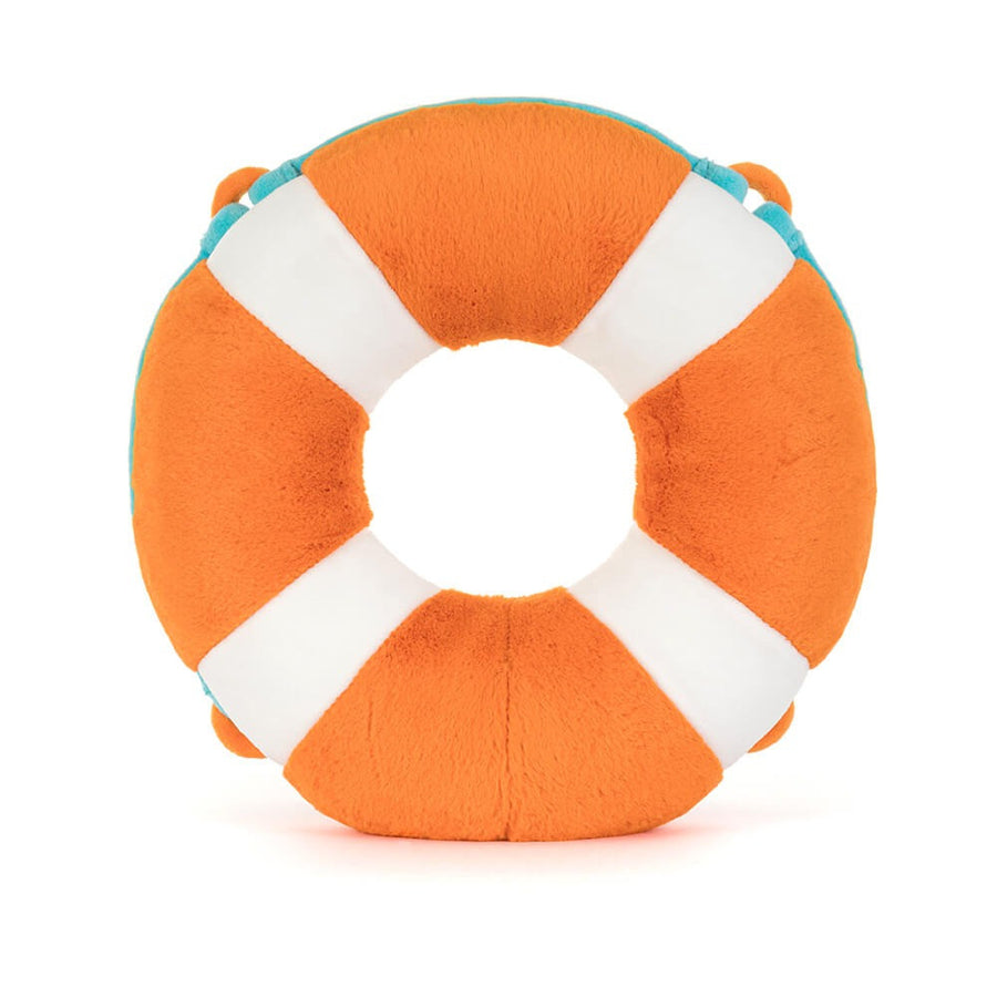 Jellycat Amuseables Life Ring detalj – nærbilde av ansikt og armer