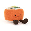 Jellycat Amuseables Codhi Californian Roll – sushikosedyr i californiarulle-form, 9 cm