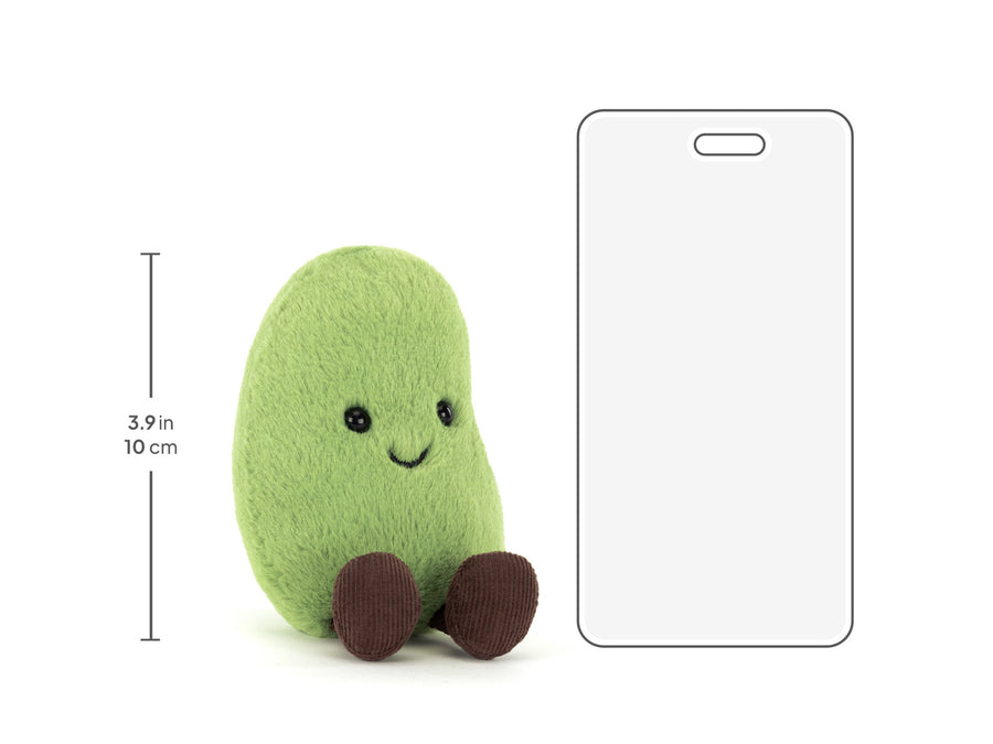 Jellycat Soyella Edamame Bean – størrelsesvisning, 10 cm