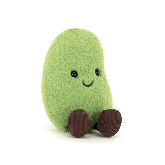Jellycat Amuseables Soyella Edamame Bean – grønn edamamebønne-kosedyr med smil, 10 cm