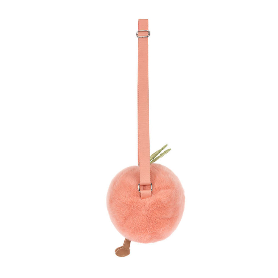 Jellycat | Amuseables Peach Shoulder Bag | Fersken | ca. 20 cm Back View - Bamsedyra AS
