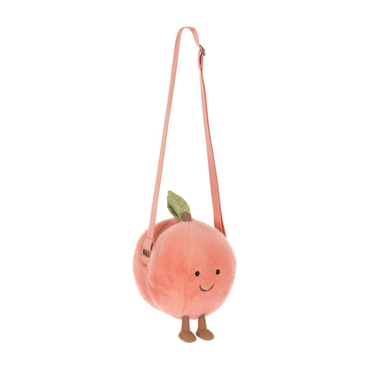 Jellycat | Amuseables Peach Shoulder Bag | Fersken | ca. 20 cm - Bamsedyra AS
