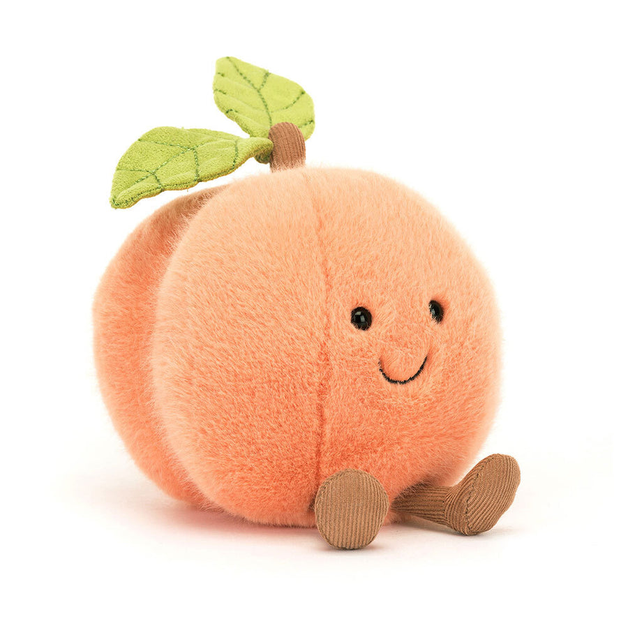 Amuseables Peach | Jellycat Side View - Bamsedyra AS