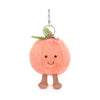Jellycat | Amuseables Peach Bag Charm | Fersken | ca. 12 cm - Bamsedyra AS