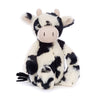 Jellycat Bashful Calf svart-hvit kosedyr-kalv 31 cm