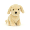 Jellycat Golden Puppy – myk gyllen hundebamse med hengende ører og vennlig ansikt, 26 cm