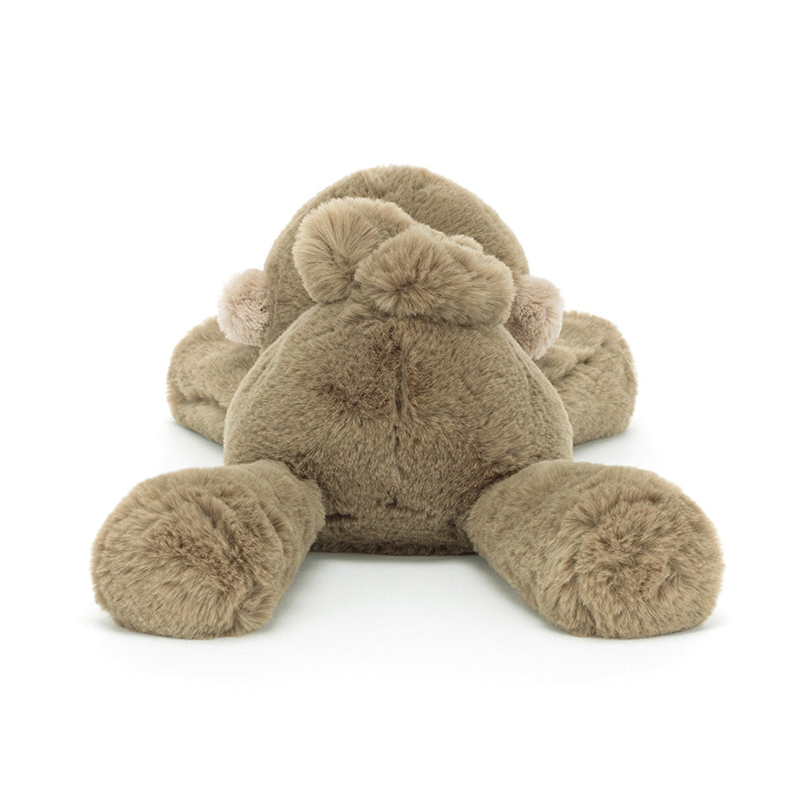 Jellycat Smudge Monkey Original forfra – nærbilde av ansikt og myke armer