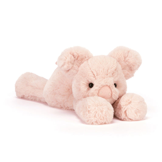 Jellycat Smudge Pig Original – rosa gris kosedyr med myk kropp, slappe bein og smilende ansikt, 24 cm