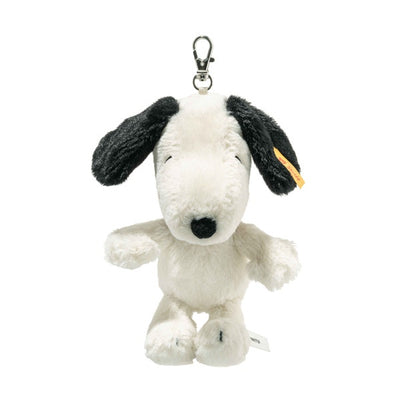 Steiff Pendant Snoopy – mini Snoopy kosedyr i hvit plysj, perfekt til veske, 15 cm