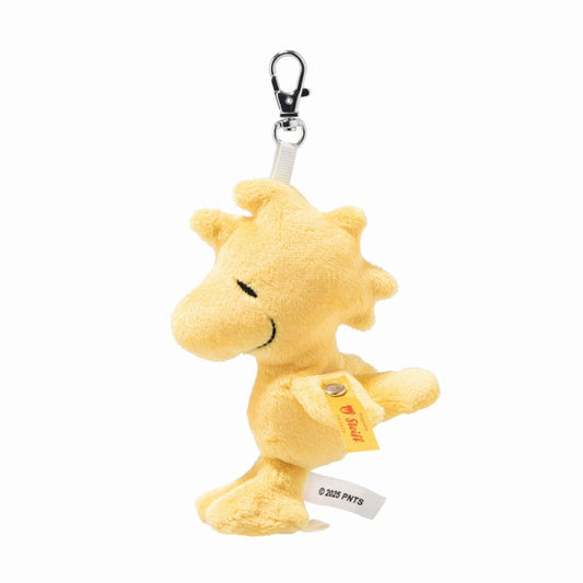 Steiff Pendant Woodstock – mini Woodstock i gul plysj, veske-heng, 11 cm
