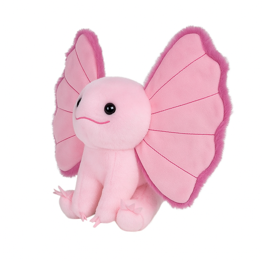 Wild Republic Earkins Axolotl Kosedyr – sidevisning med karakteristiske gjeller og plysjkropp