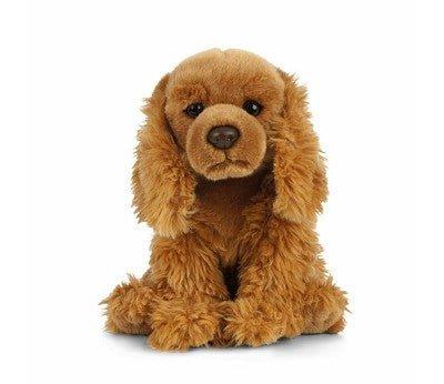 Living Nature Cocker Spaniel Hundekosedyr – naturtro cocker spaniel med kastanjebrun silkemyk pels og hengende ører, 27 cm