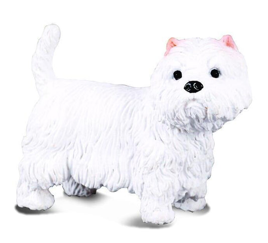 CollectA West Highland Terrier Hundefigur – naturtro hvit westie figur