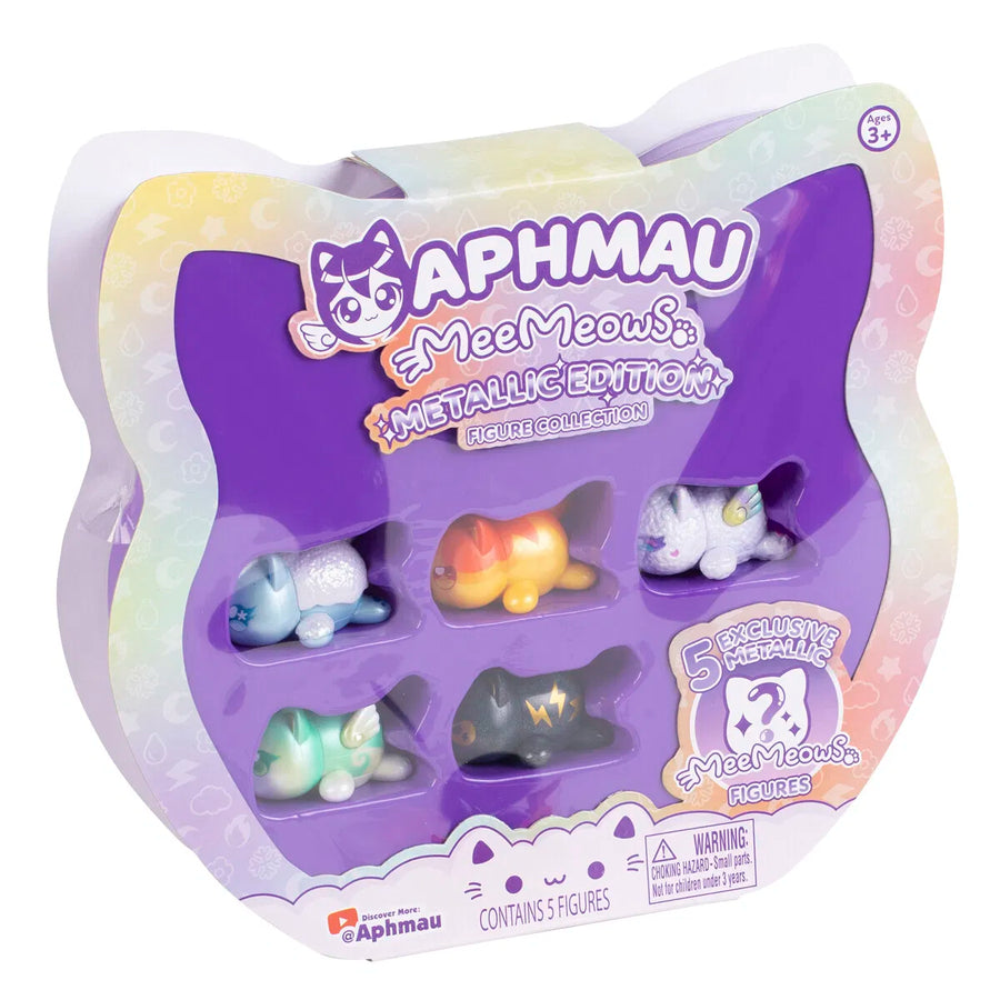 Aphmau | MeeMeow Elemental Glow Party 5-Pack | Assortert | 5 figurer Side View - Bamsedyra AS