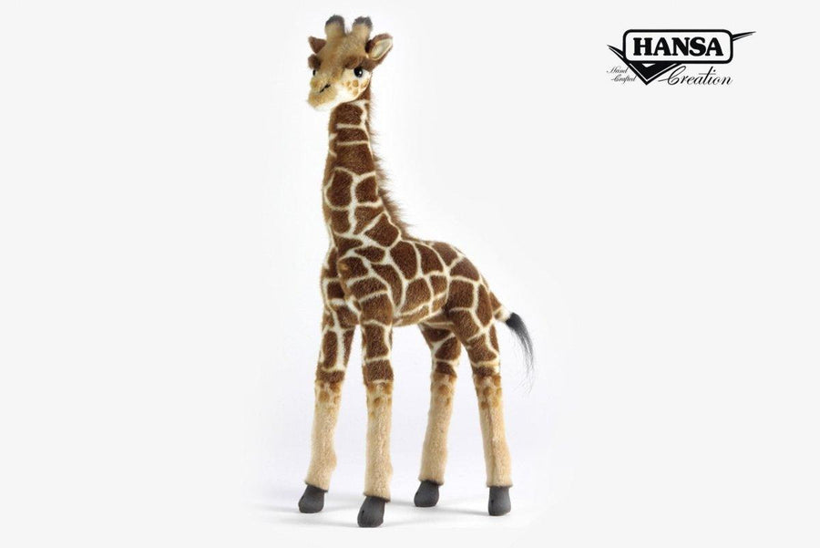 Hansa Creation Sjiraff liggende – naturtro gul sjiraff plysj i hvilestilling