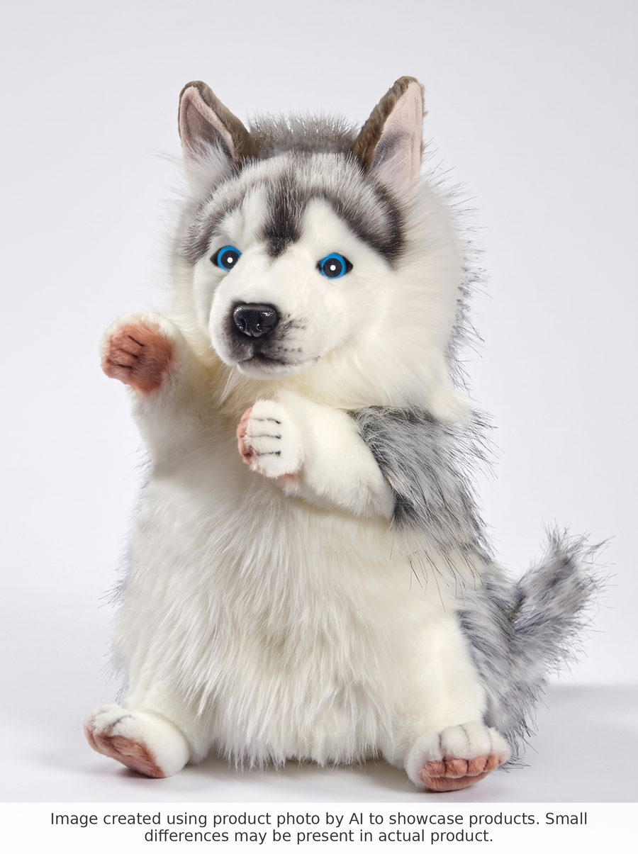 Husky Puppet Hansa Creation - AI-generated studio photo, three-quarter angle
