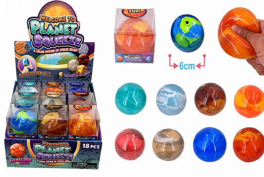 Squeeze Planet stressleke | Malt Sugar | Assortert | 1 stk - Bamsedyra AS