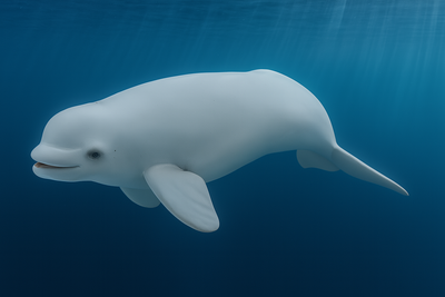 CollectA Beluga Hval Baby Figur – naturtro beluga-hvalbaby figur
