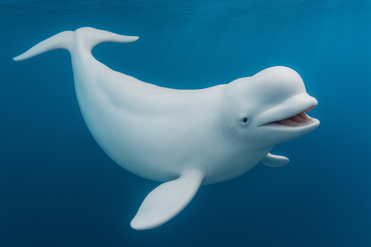 CollectA Beluga Hval Figur – naturtro hvit beluga-hval figur