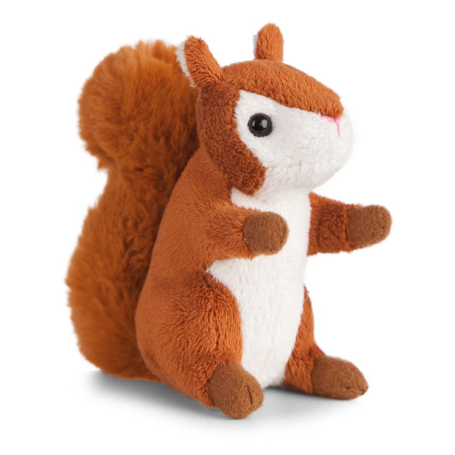 Living Nature Mini Kanin Kosedyr – naturtro miniatyr-kanin med myk hvit og brun pels, 10 cm
